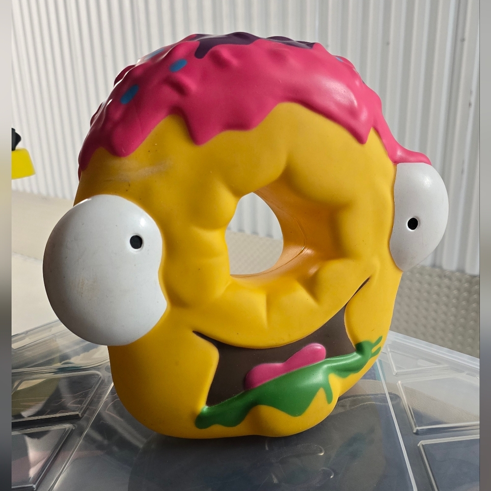 Huge Colorful Donut Monster Toy Made Of Rubber Can Also Be a Big Dog Toy